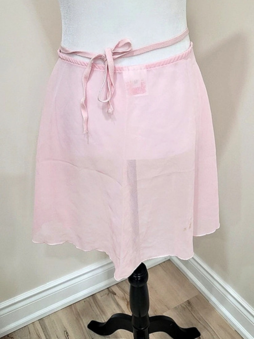 Mondor Chiffon Wrap Skirt Pink Mini Skirt